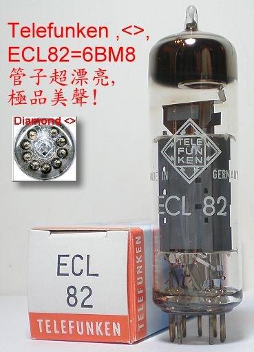 真空管Telefunken 6BM8=ECL82 ,6PL12,=大陸6F3P ,<>,原盒,超完美!收藏