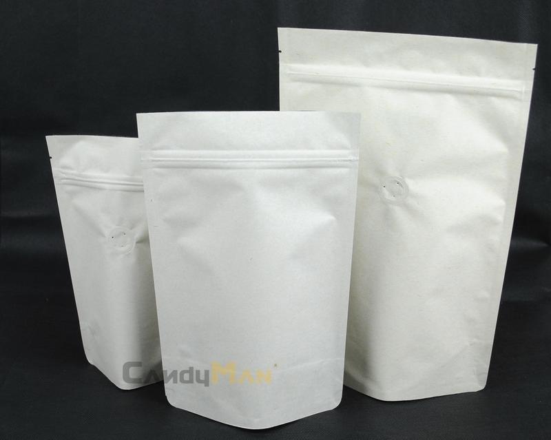 CZ602新鮮色 半磅夾鍊站立袋 繁星/米白色 專業咖啡袋  (100入)