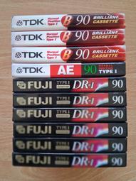 全新 TDK+FUJI 90分空白錄音帶  (10入)