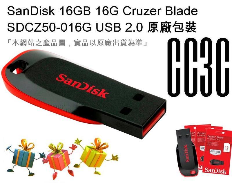 =!CC3C!=SanDisk 16GB  Cruzer Blade-SDCZ50-016G USB 2.0 原廠包裝