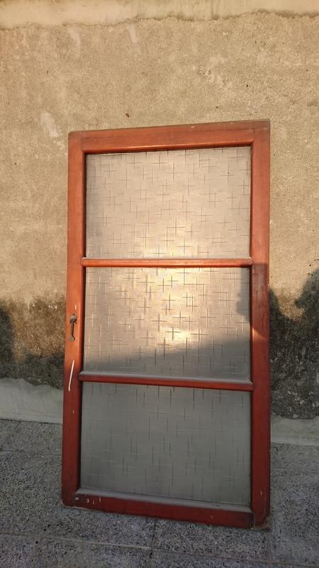 早期 檜木窗 實木窗 復古窗 (3格窗) 懷舊 佈置 裝飾 文創 咖啡廳 柑仔店 檜木 #04 (此尺寸只剩這片)
