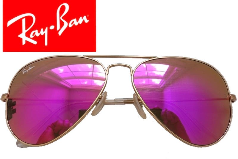 RAY-BAN 太陽眼鏡 雷朋飛行員 桃紅色水銀鏡片 霧金框 3025 112/4T 58【以靡賣場 專櫃正品】