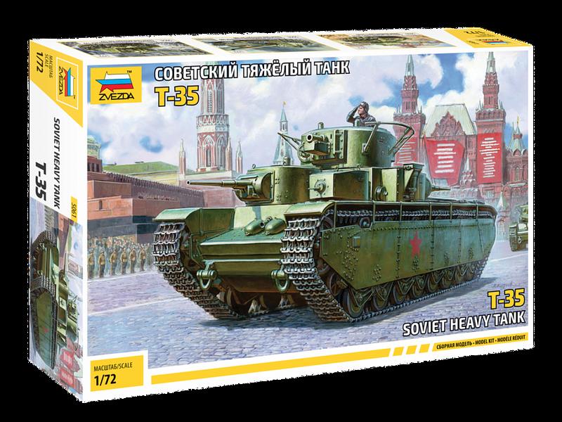 Zvezda 1/72 5061 二戰俄軍 T-35 多砲塔重型戰車