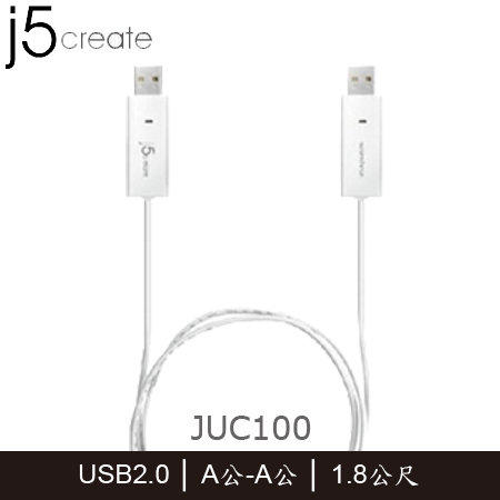【MR3C】含稅附發票 j5 create JUC100 Wormhole KM Switch USB2.0 資料傳輸線