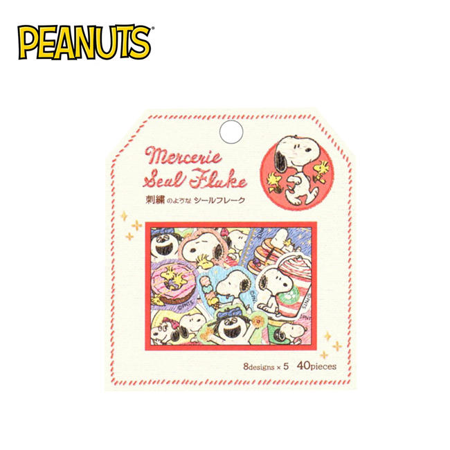 史努比 粉色款 刺繡風 貼紙包 日本製 手帳貼 貼紙 Snoopy PEANUTS 日本正版【092163】