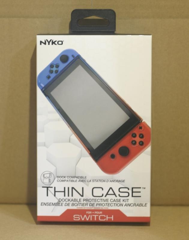 (現貨)NYKO THIN CASE Switch (舊版) 薄型保護殼 含螢幕玻璃保護貼 灰色、紅藍色、透明 全新未拆