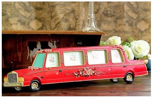 Boo zakka 精品雜貨 歐式 紅 黃 藝術相框 相片框 婚禮佈置 汽車相框 Vintage 加長型汽車相框