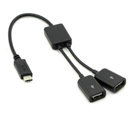 【雙孔OTG】New Macbook 全新Macbook 專用 USB Type-C USB-C 傳輸線 一分二 OTG
