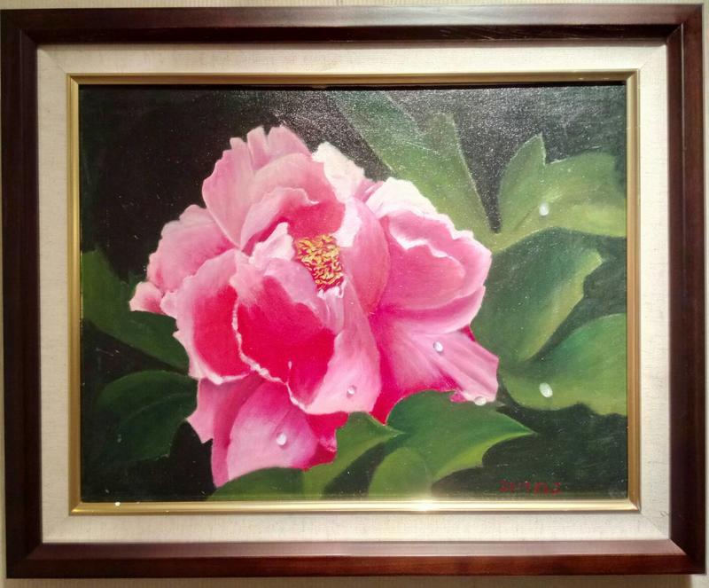 【吉兒圖書】《邱奶奶的後花園 晨露 》邱美玉 繪意時光 手繪原創油畫 41.0x31.5 cm/ 6 號