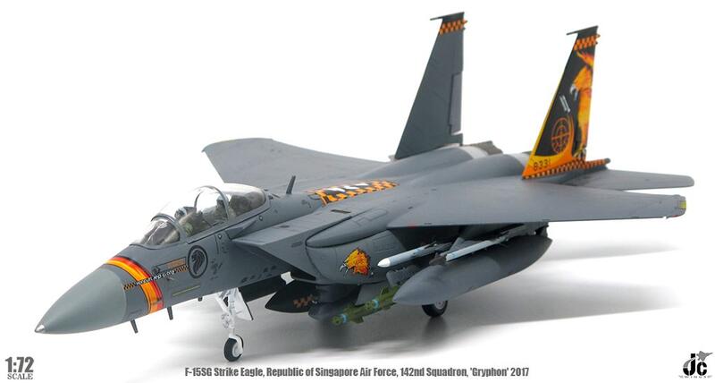 【模王 現貨】JCW JC F-15SG F15 新加坡 吉祥物“ 獅鷲 ”“ 比例 1/72合金完成品 F15-011