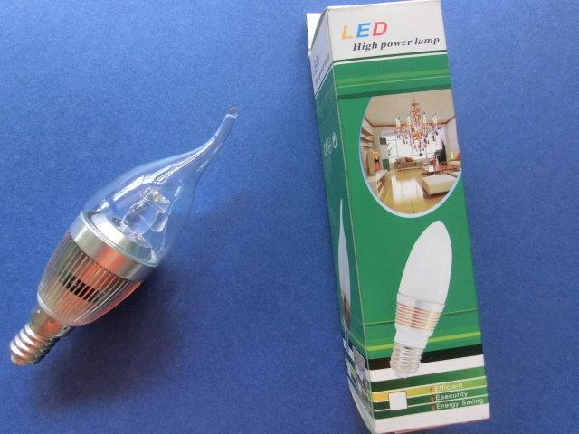 跳樓賣 外銷商品 1W E12 LED 燈泡　全電壓 蠟燭燈 水晶燈 保固一年 ( 台灣製 )→ 亂亂賣　隨便賣