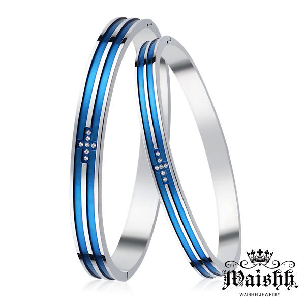 情侶手環 ✠ Waishh ✠ 信仰愛情 IP藍鈦 鋼手環【單個價】【CLS012】