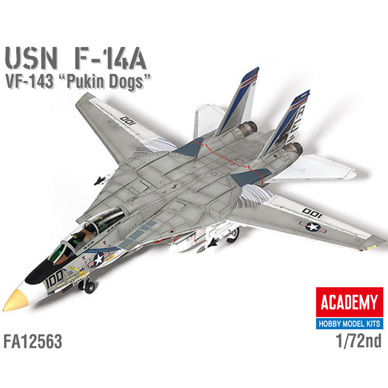 [威逸模型] 愛德美 1/72 美國 F-14A VF-143 12563