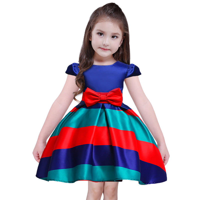 新竹金奇童裝兒童公主條紋洋裝公主裙兒童禮服洋裝萬聖節