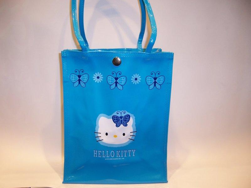 Hello Kitty防水PVC亮光面材質可愛女用手提袋(平信郵寄免運費)