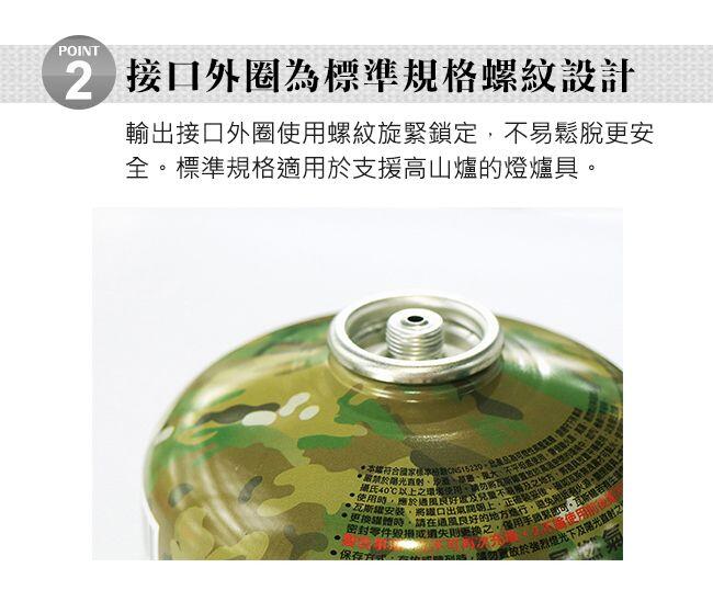 【山道具屋】Pro Kamping 領航家迷彩風格高山瓦斯罐110g/230g/450g(妙管家新款)