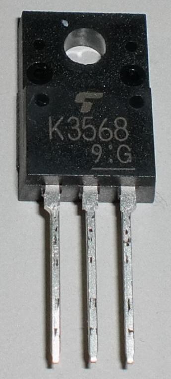 場效電晶體 (TOSHIBA 2SK3568 ) TO-220F(N-CH) 500V 12A 0.52Ω, K3568