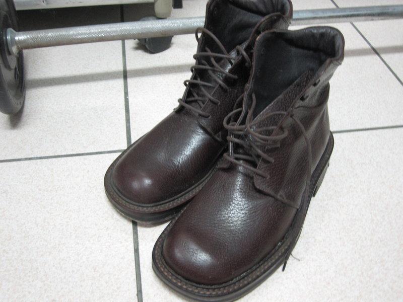 美國 KENNETH COLE 咖啡色 褐色 荔枝紋 牛皮 短靴~少見義大利製~美規8號 歐規40號