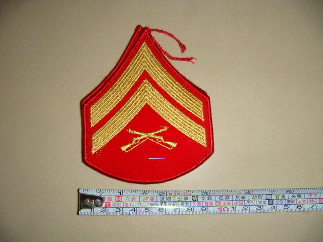 USMC美軍公發海軍陸戰隊男性軍禮服E-4下士臂章1對-軍品勳表勳章 -軍品勳表勳章