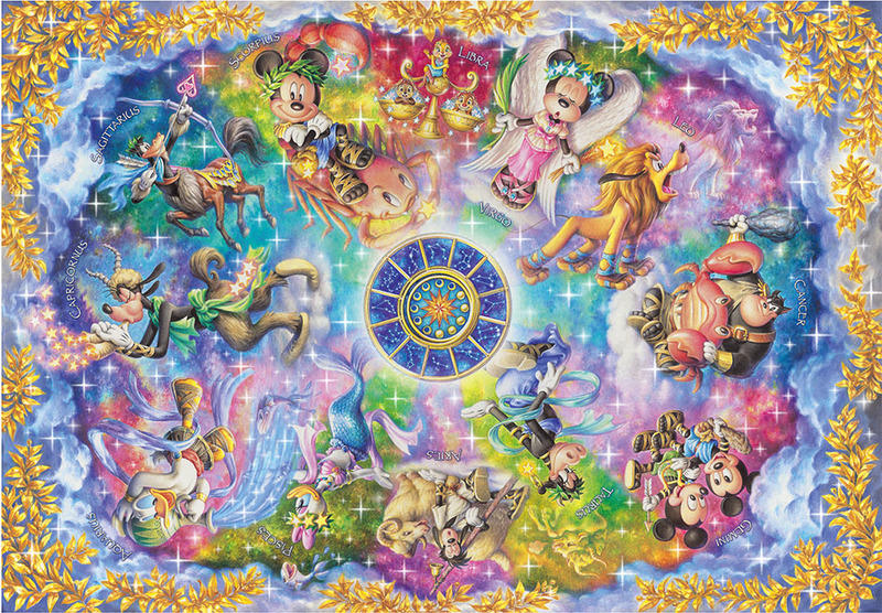 日本進口拼圖 迪士尼 米奇 夢幻 十二星座 2000片絕版拼圖，2000-621
