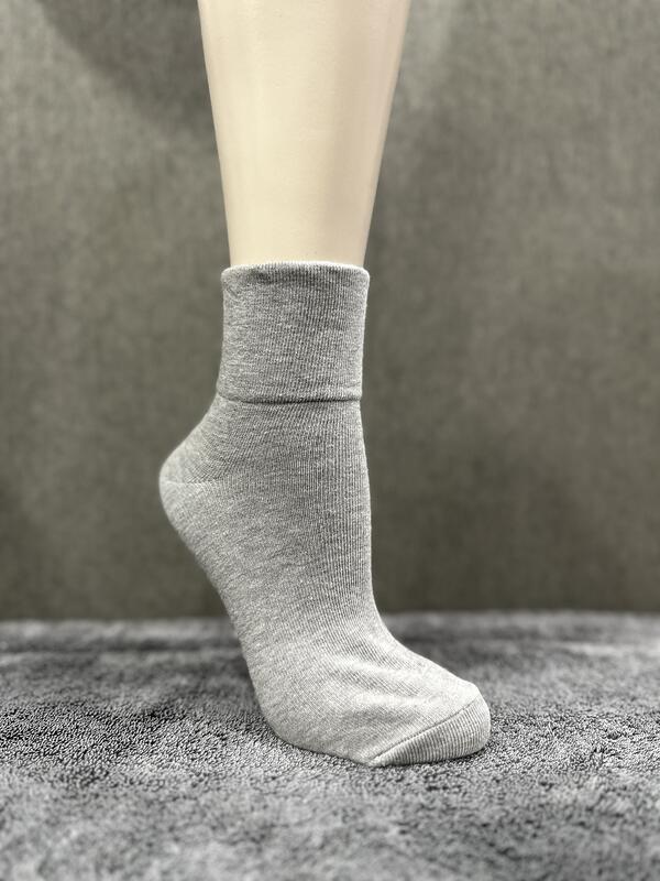 【群益襪子工廠】全竹炭寬口襪(1/2長襪)1雙；無痕襪、襪子、竹炭襪、竹碳襪、除臭襪、棉襪、吸汗、運動襪、長襪、短襪