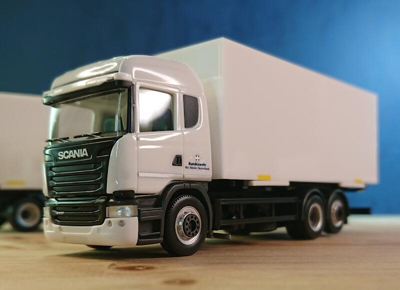 全新HERPA MILITARY 746830 1/87 SCANIA R 13 HL 可移動裝載貨廂全拖車