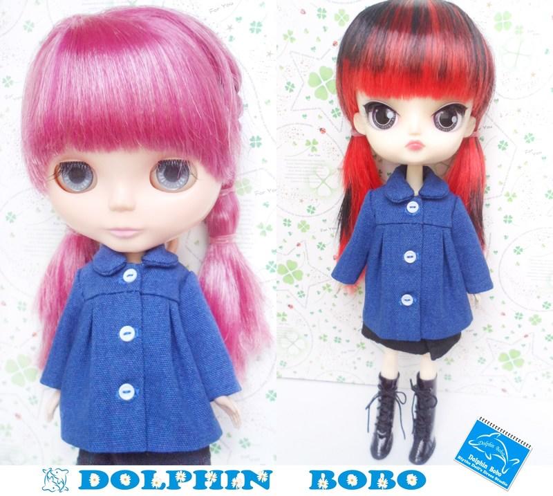 Dolphin Bobo娃衣工作室~可愛藍色外套