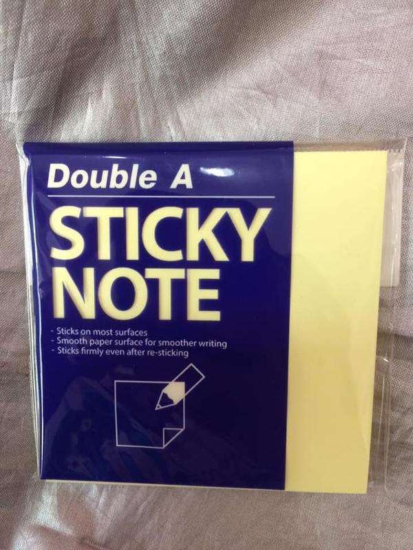 Double A sticky note 便條貼 黃色 便條紙  告示貼 便利貼 文具 辦公用品 辦公室 學生 文具用品