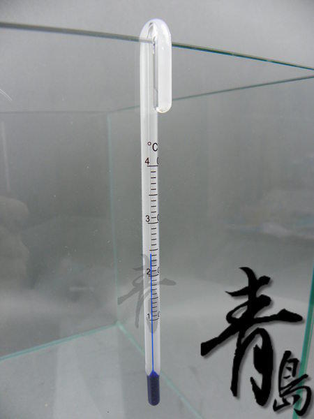 Y。。。青島水族。。。F-072-6玻璃工房-----類日本ADA--白色溫度計/拐杖/掛式==6.2mm
