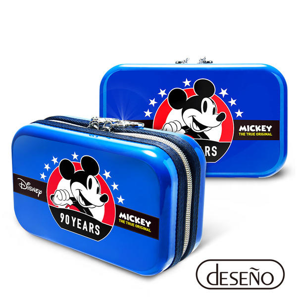 加賀皮件 Deseno Disney 迪士尼 米奇系列 90週年限量紀念 收納盥洗包 化妝包 航空硬殼包 201 米奇藍
