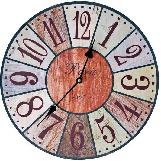 星之屋zakka雜貨 Vintage鄉村風 法國巴黎懷舊時光 歐式典雅數字無框掛鐘 羅馬數字時鐘 掛鐘 造型鐘