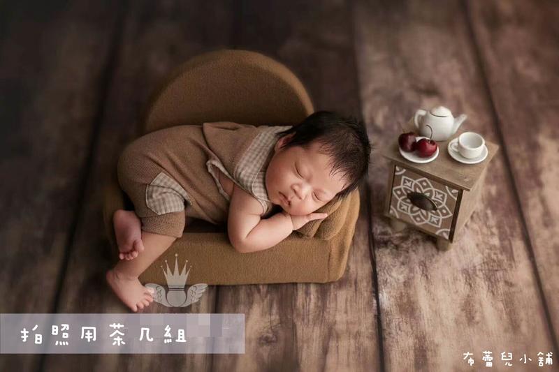 新生兒兒童攝影拍攝寫真百天寶寶拍照嬰兒拍照道具創意迷你茶几組茶壺茶碗茶盤