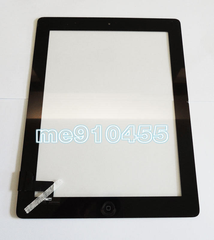 iPad 2 iPad2 觸控面板 含支架+3M膠+Home 按鍵 排線  總成 - 黑色 白色 玻璃螢幕 觸摸 破裂