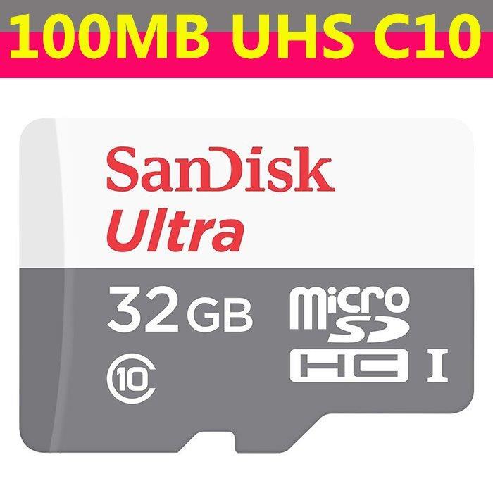 SanDisk 32GB 32G microSDHC【100MB 灰色】microSD UHS 手機記憶卡