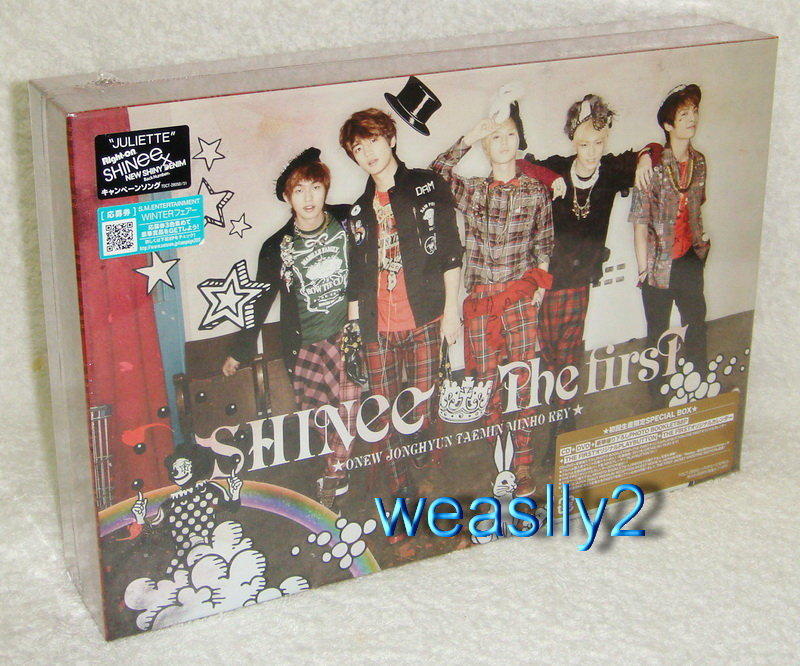 SHINee THE FIRST SPECIAL BOX日版CD+ DVD+PLAYBUTTON MP3 player