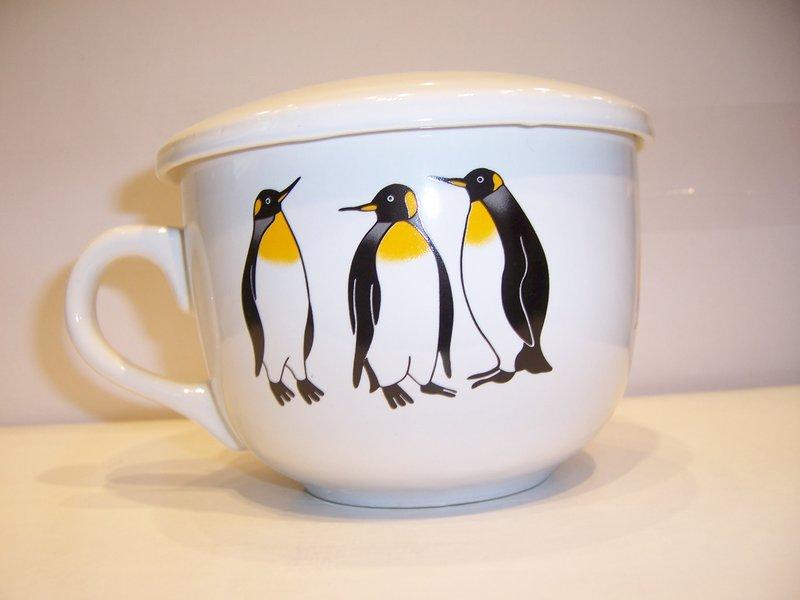 國王企鵝大型湯杯 (馬克杯) 附杯蓋-免運費