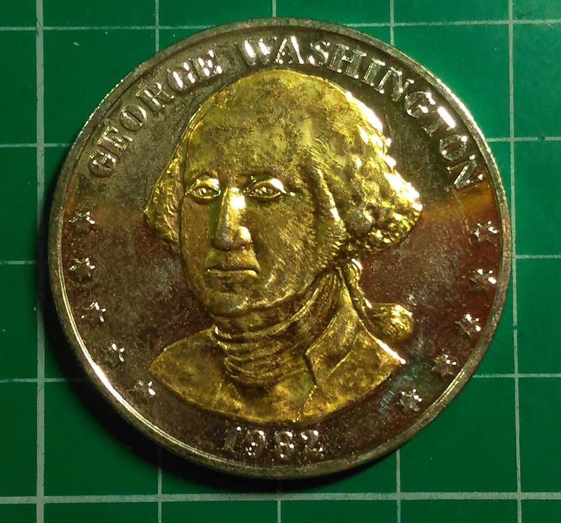 外國 各式代幣紀念章  非錢幣 特價代幣 美國總統華盛頓 品相如圖 @H1035