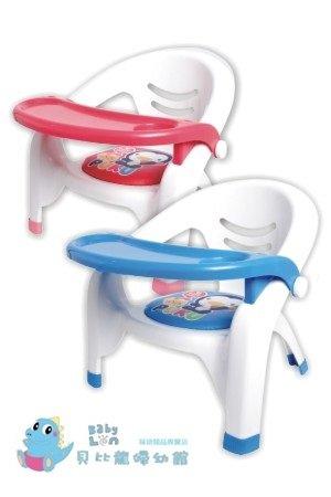 【貝比龍婦幼館】PUKU 藍色企鵝 餐盤兒童餐椅 (粉/藍)