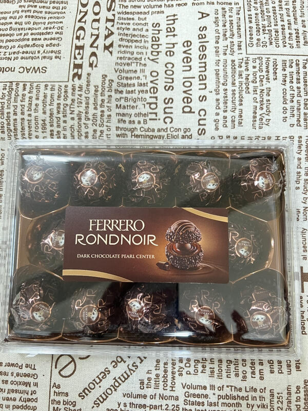 德國 Ferrero Rondnoir 朗莎含餡 裹黑巧克力外層 黑金莎 14顆入138g 保存期限2023年2月9