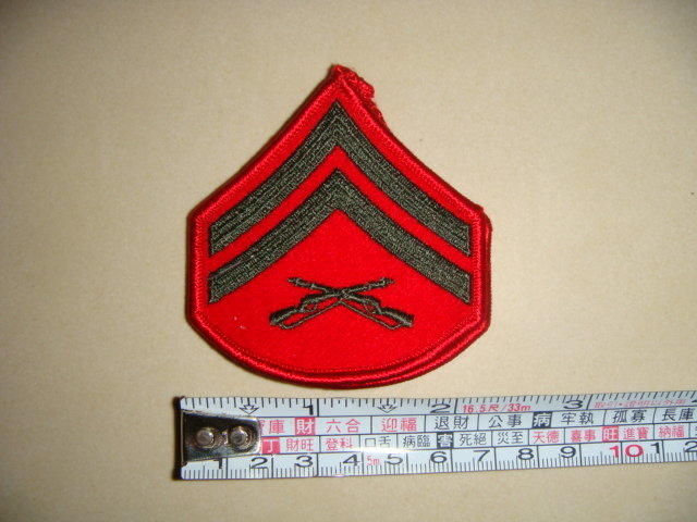USMC美軍公發海軍陸戰隊女性軍常服E-4下士臂章1對布章-軍品勳表勳章 -軍品勳表勳章