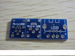 Micro USB mini USB 接口板 pcb 轉接板 5個一拍 [97072-017]