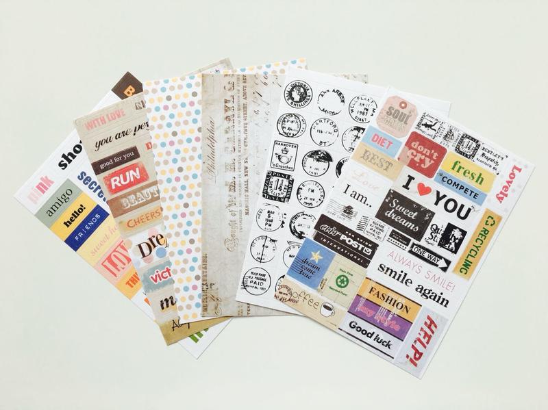 復古郵戳字母 Message 日記本裝飾貼紙 韓國可愛貼紙 手機貼紙 一套六張