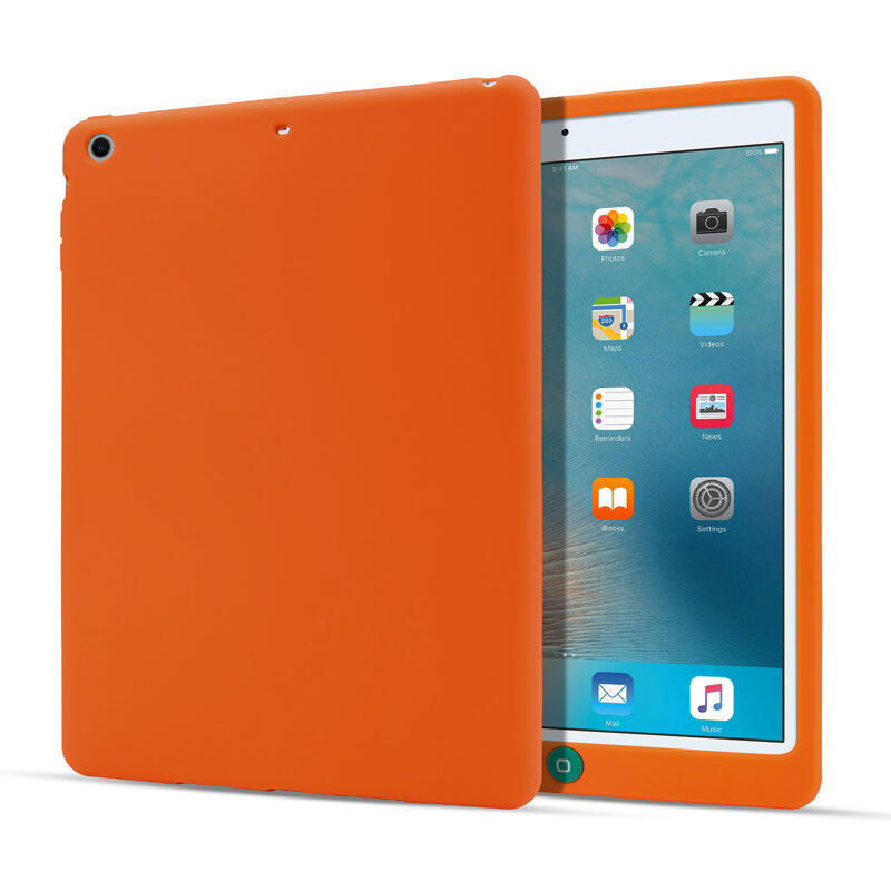 GMO  2免運Apple蘋果iPad 10.2吋2019 2020純色矽膠保護殼保護套超薄橙色防震防摔套防摔殼