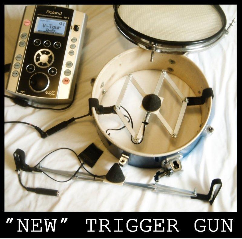 NEW TRIGGER GUN(雙拾音)拾音器~DIY 網皮電子鼓套件~傳統鼓/練習鼓變電子鼓~亦相容Roland