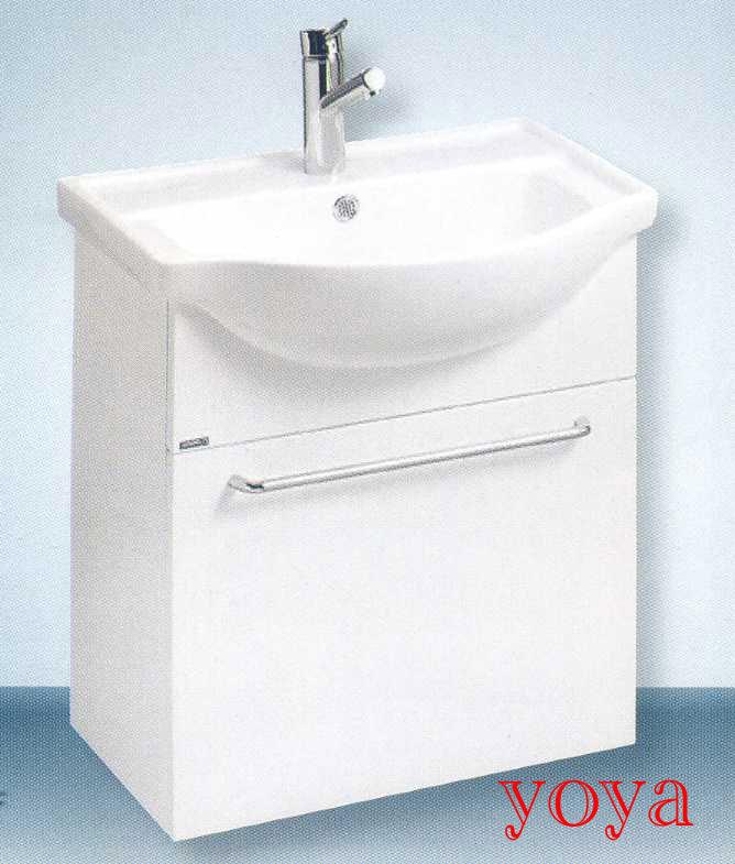 (YOYA)100%台製 防水浴櫃、E-55白瓷盆浴室收納櫃組、防水實心發泡板，想多瞭解請進入關於我