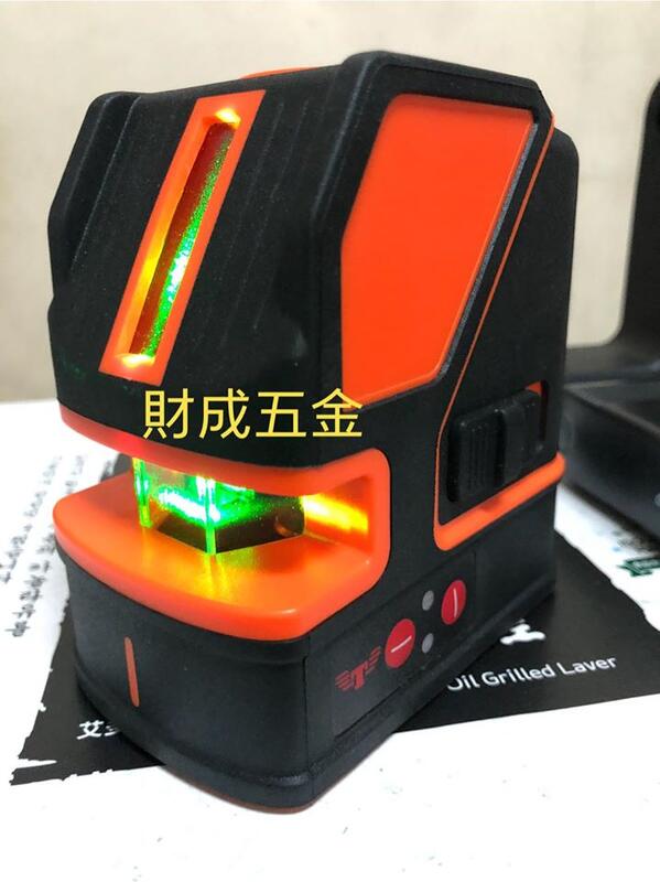 台南 財成五金:促銷 板模專用 十字帶強光點 FT-180G 綠光雷射水平儀{主機1年保固} 充電池X2 自取免下單