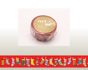 ~熊兒喵喵~ 2015 聖誕節 限定款 日本和紙膠帶 聖誕襪 MTCMAS61 (卡片 禮物