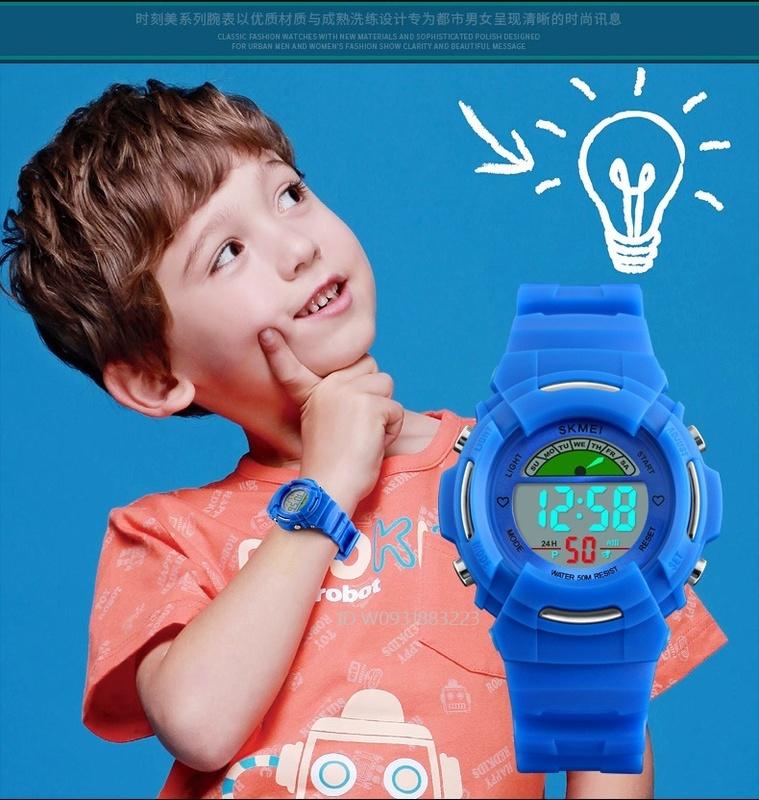 正品SKMEI 兒童手錶防水50米 糖果色手錶 學生手錶 兒童電子錶 男生手錶 女孩電子防水手錶 幼兒手錶 生日禮物