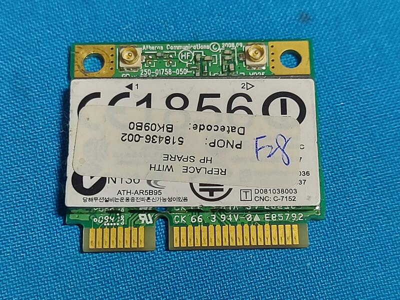 HP 802.11B/G/N Mini PCI-E 無線網卡 WLAN HF MiniCard 二手良品