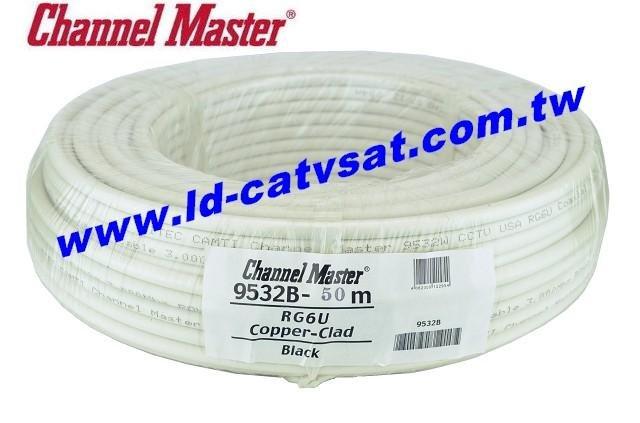 [含發票]hannel-Master 9532W同軸電纜單鋁單網白色50米裝3000mhz.5C2V RG6.規格測試表